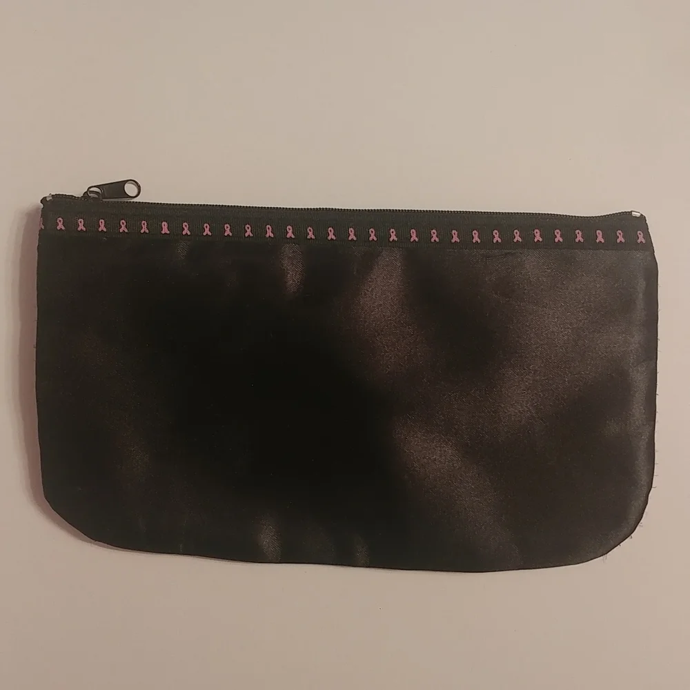 4/$15 🌻 Pink Ribbon Breast Cancer Makeup / Jewellery Zipper Pouch